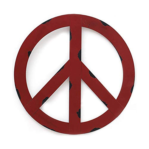 Placa Metal Para Pared Diseño Paz Estilo Rustico Hippie 12.0