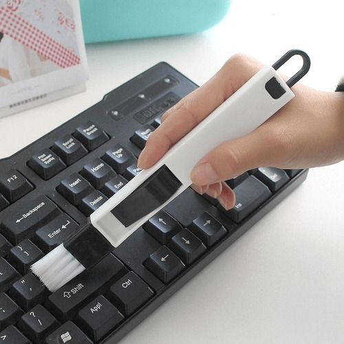 5 Mini Escovas Limpeza Janela Teclado Com Pá De Lixo Casa