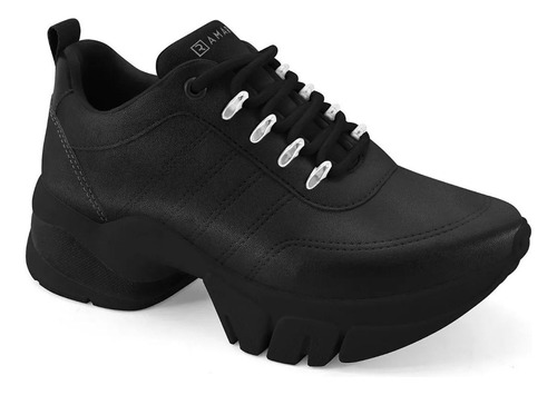 Tênis Feminino Sneaker Chunky 23-80103 Preto Ramarim