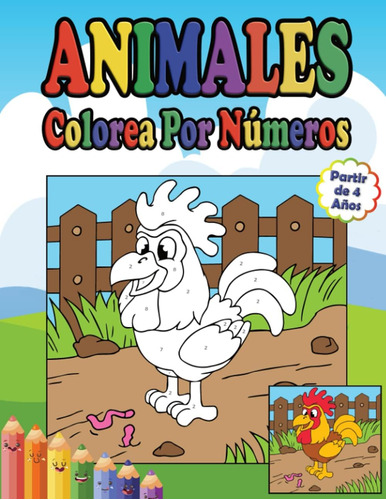 Libro: Animales Colorea Por Números Para Niños: Cuaderno Inf