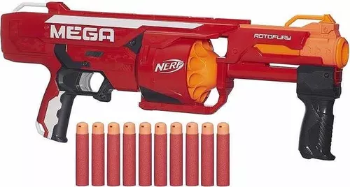 Lança Dardo Accustrike Mega Bulldog, Nerf, Vermelho/laranja