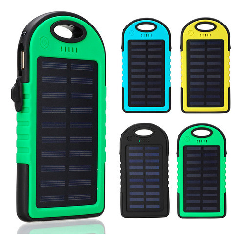 Carregador Portátil Solar Power Bank Para Celular Viagem Cor Sortida