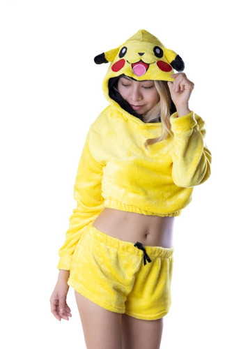 Pijama Pikachu Completa Mameluco Poke Disfraz Adulto Cosplay