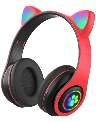 Auricular Bluetooth Vincha Orejas Gato C/luces Led Colores