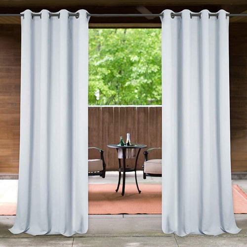 Cortinas Blancas Para Exteriores, Impermeables, Con Ais...