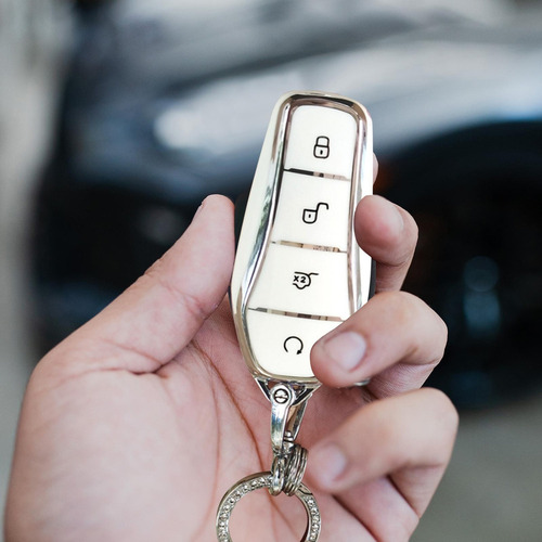 Ys Funda De Tpu Para Llave Para Coche Byd Blanco Con Llavero