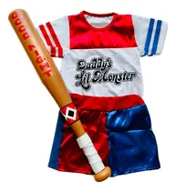 Comprar Fantasia Infantil Arlequina + Taco 2u002F10 Anos Genérica Quinn