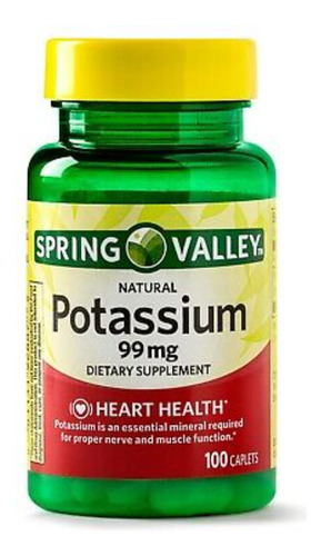 Potassium 99 Mg Spring Valley 100 Unidades 