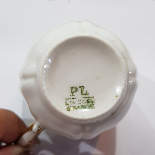 Antiguas Tacitas Porcelana Limoges Compañía Nac Mag 61467 (Usado)