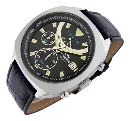 Reloj Montreal Hombre Crono Acero Ml094 Envio Gratis