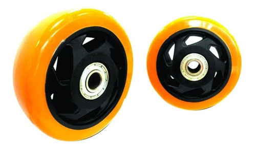 Rueda Giratoria Nylon Poliuretano Naranja 125mm Nebraska