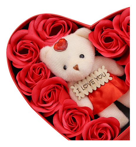 Caja De Flores De Rosas De Jabón, Flores Artificiales Para