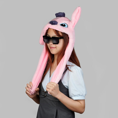 Gorro De Invierno Con Puntadas De Orejas En Forma De Conejo