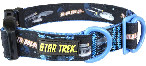 Star Trek Dog Collar Enterprise Xl - ¿ir Audazmente A Donde 