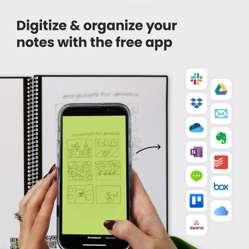Cuaderno Reutilizable Inteligente Rocketbook Forrado