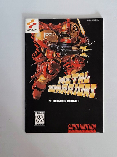 Manual Metal Warriors Original Americano - Super Nintendo