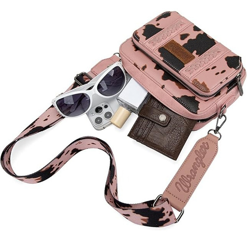 Cartera Deportiva Wrangler Cowgirl A Importada Original Rosa