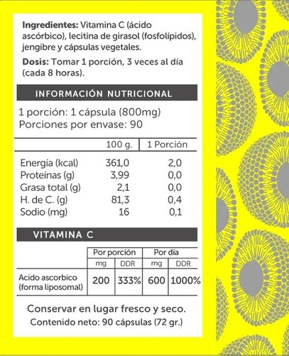 Imagen 2 de 2 de Wellplus Vitamina C Liposomal 90 Capsulas