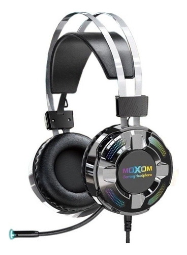 Fone De Ouvido Headset Gaming Moxom Rgb (com Fio) Cor Preto