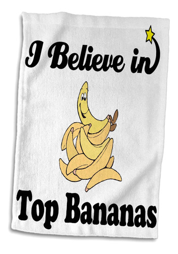 Toalla 3d Rose I Believe In Top Bananas, 15 X 22