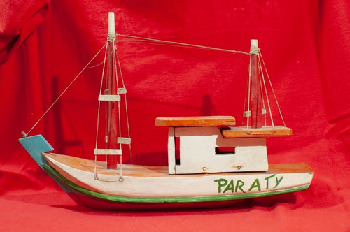 Barco Antiguo De Madera - Maqueta -  Origen Cuba -