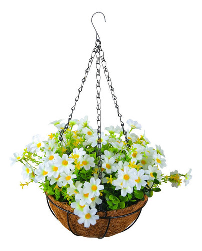 Cesta Colgante De Flores Artificiales, Maceta Colgante De