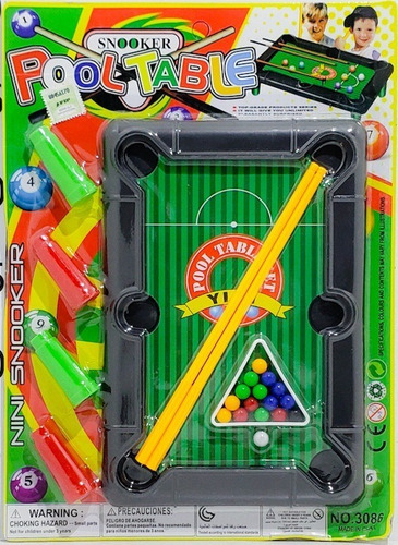 Juego Pool De Mesa Chico Niños Familiar Juguete - Del Tomate