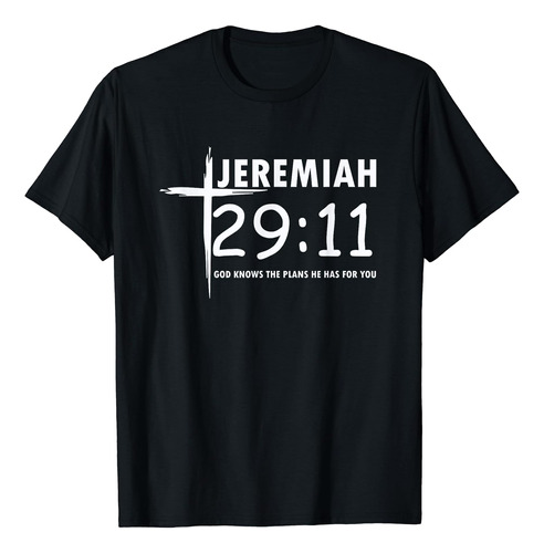 Christian Jeremías 29:11 Playera Con Versículo De La Biblia