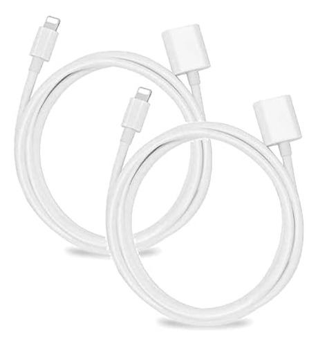 Paquete 2 Extension Carga Para iPhone 6 Pies Mfi Adaptador E