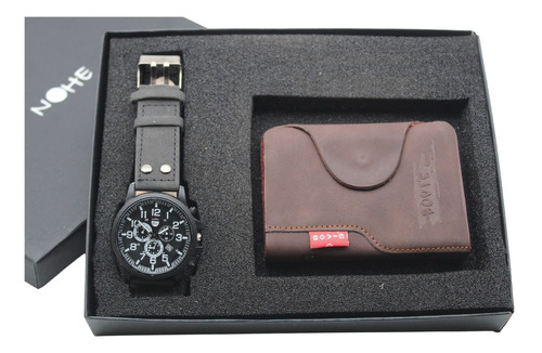 Reloj Hombre Y Tarjetero Set De Regalo Estuche