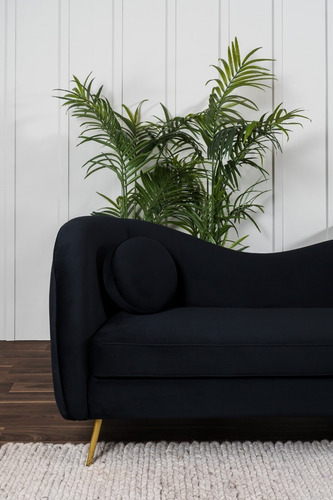 Sofá Salas Modernas Minimalistas Sillones Retro Lounge Color Negro