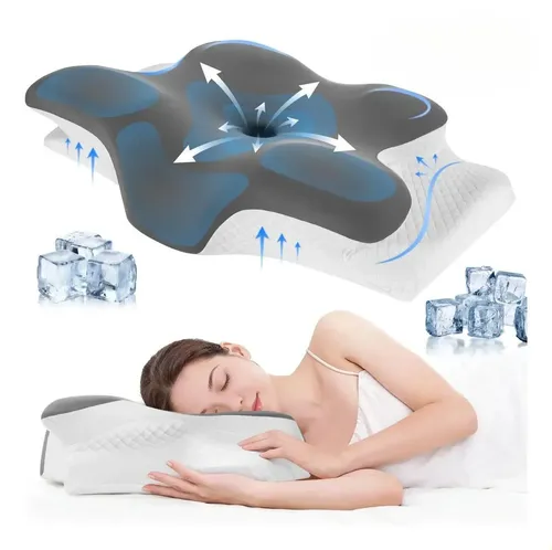 Almohada Cervical Ortopédica Viscoelástica Dark Grey