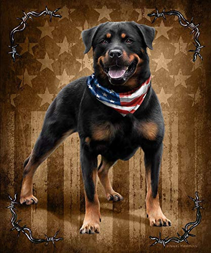 Jq Patriotic To The Bone Rottweiler Perro Signature Que...