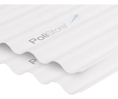 Chapa Policarbonato Acanalada 0,8mm X 3,00 Mts - Antigranizo Color Opal Blanco