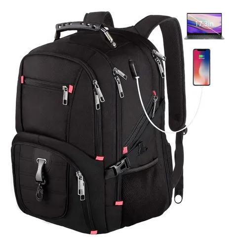 Mochila De Viaje Con Carga USB Para Hombre Negocios Bolso Ordenador Portátil  17