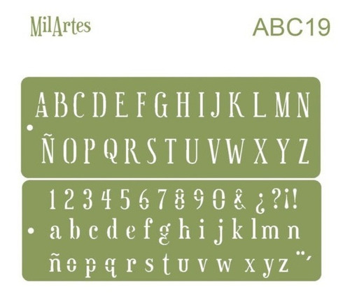 Mil Artes - Stencil Letras Mayúsculas 2cm Alto - Abc19