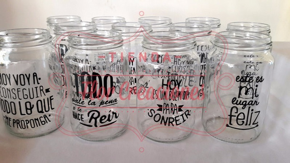 Frascos Vasos Souvenirs Dibujos Frases Y Personalizados | MercadoLibre