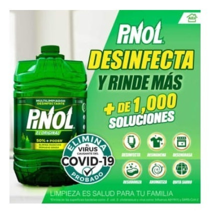 Limpiador Multiusos Desinfectante Pinol El Original Galon 9l
