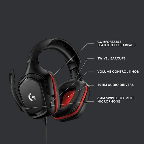 Auriculares Estéreo Para Juegos Logitech G332 Para Pc, Ps4,