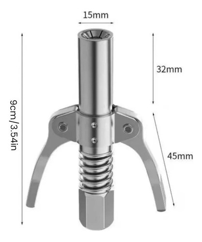 P Kit 3 Bico Pistola Lubrificação Graxeira Aplicador Graxa