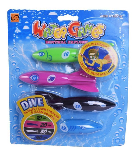 Imagen 1 de 4 de Juego Para Pileta Peces Buceadores X 4 Water Game