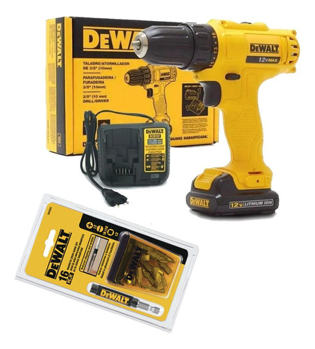 Furadeira Parafusadeira 12v Dcd700lc1 Dewalt + Acess