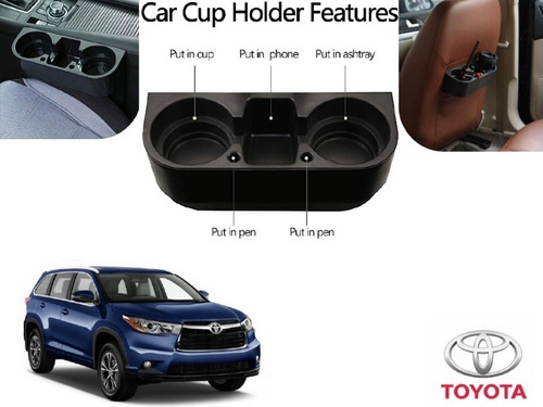 Porta Vasos Con Porta Celular Toyota Highlander 2014 A 2016