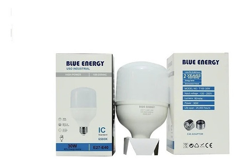 Bulbo Led Industrial E27 / E40  50w 100-250v Blue Energy