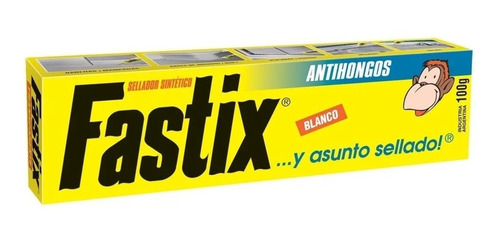 Fastix Pegamento Pomo X 100 Grs Blanco Antihongos Sellador