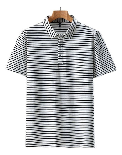 Playera Tipo Polo De Manga Corta Para Hombre Stripe Plus, C