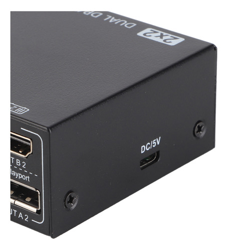 Doble Monitor Kvm Hd Multimedia De 2 Entradas Y 2 Salidas, C
