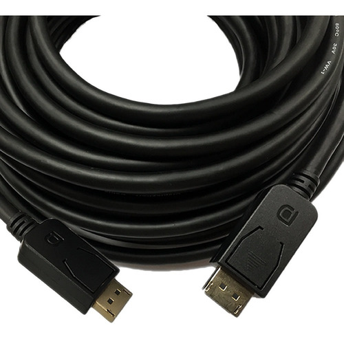 Imagem 5 de 5 de Cabo De Vídeo Displayport Macho 1.2 Preto - 10 Metros