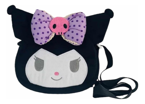 Bolso Morral Kuromi Sanrio Felpa Xl Regalo Kawaii Niñas