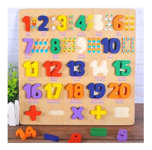 Rompecabezas Puzzle Madera Juego Matematicas Didactico